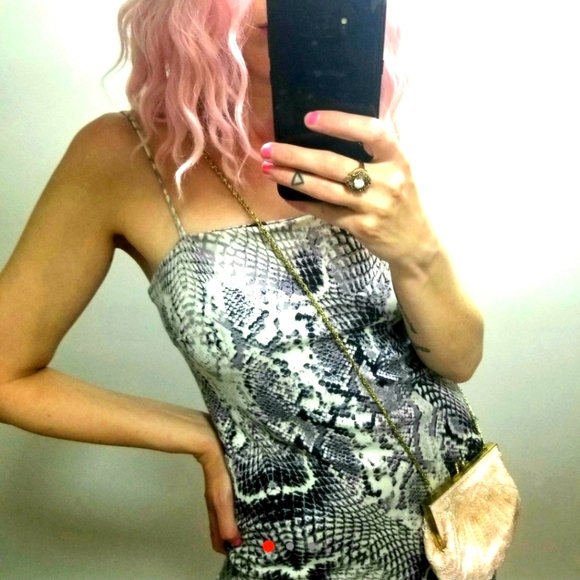 Revamped Dresses & Skirts - Snakeskin Mini Dress